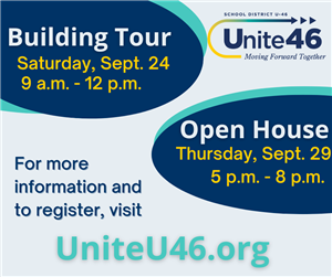 Poster for building tour and open house 